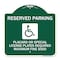 Signmission Reserved Parking Placard or Special License Plates Required Maximum Fine $500, A-DES-GW-1818-23056 A-DES-GW-1818-23056 - alternate 1